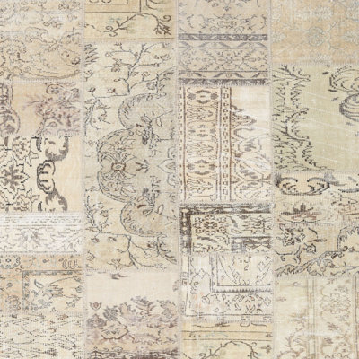 Tapis contemporain beige / brun