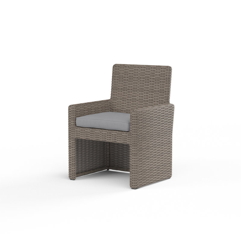Outdoor Dining Armchair, Canvas Granite Sunbrella®
