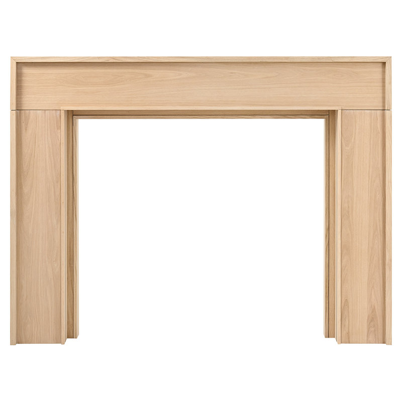 Modern Ember Leavitt Wood Fireplace Mantel Surround Kit, 72, Unfinished