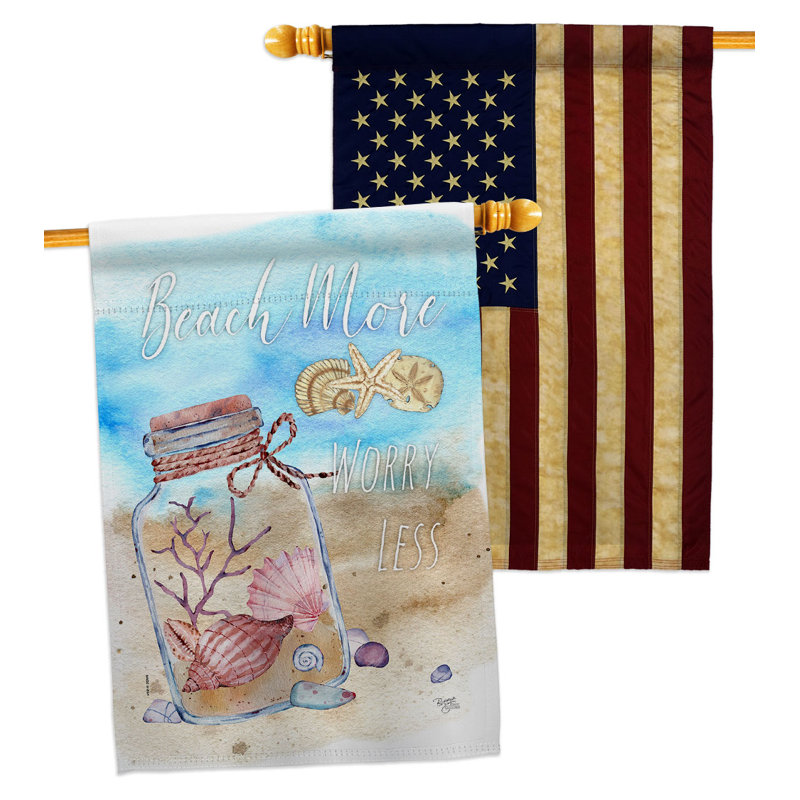 Drapeau de maison en polyester à 2 côtés 40 x 28 po