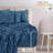 Navy Blue Paisley Queen 6-Piece Set, Made With Ultra-Soft Microfiber For Breathability And Comfort, Featuring 16-Inch Deep Pockets And Oeko-TEX Certification.