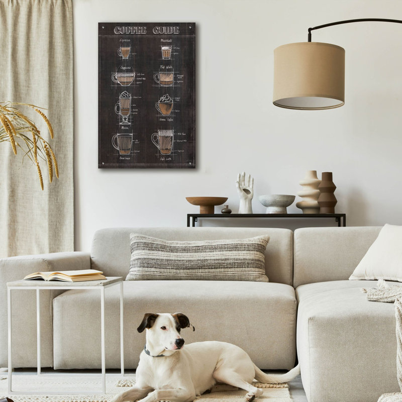 «Coffee Guide» par Janelle Penner, H 36 po x l 24 po x P 0,2 po
