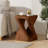 Twist Shape Side Table, Wood-Like Texture-1650353347