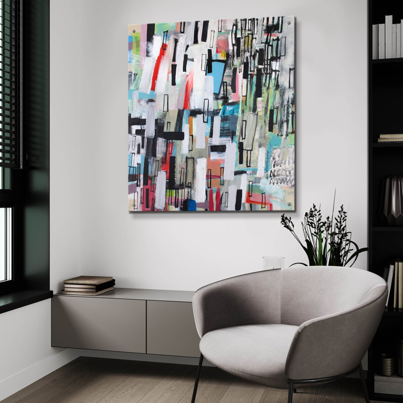 «Rainfall» par Michelle Daisley Moffitt, H 36 po x l 36 po x P 0,2 po