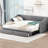 Twin Xl To King Size Gray Daybed With Storage, Upholstered - Modern And Comfortable Bed For Bedrooms Two Drawers In Stylish Practical Bedroom Decor