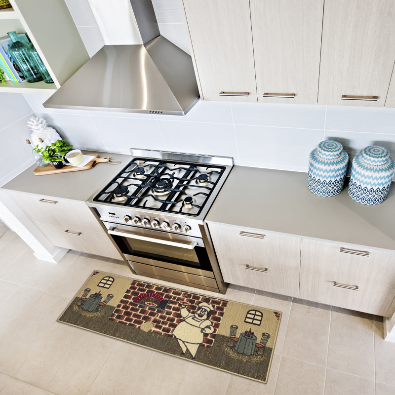 Authentic Non-Slip Rubberback Chef Kitchen Runner Rug, Runner 1'8" x 4'11"