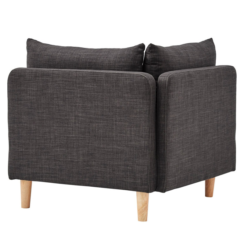 Fauteuil d'appoint l 35 po Poyner, Tissu gris foncé