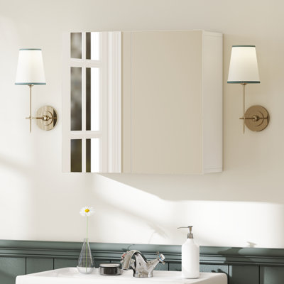 600mm W 550mm H Wall Mounted Required Medicine Cabinet Mirror