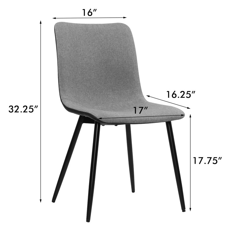 Antwaune 17.75'' H Upholstered Side Chair, Gray