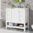 36" Bathroom Vanity With Sink, One Cabinet And Three Drawers,  Wood And MDF Board, White (Old Sku:SY999505AAK-6)-376011081