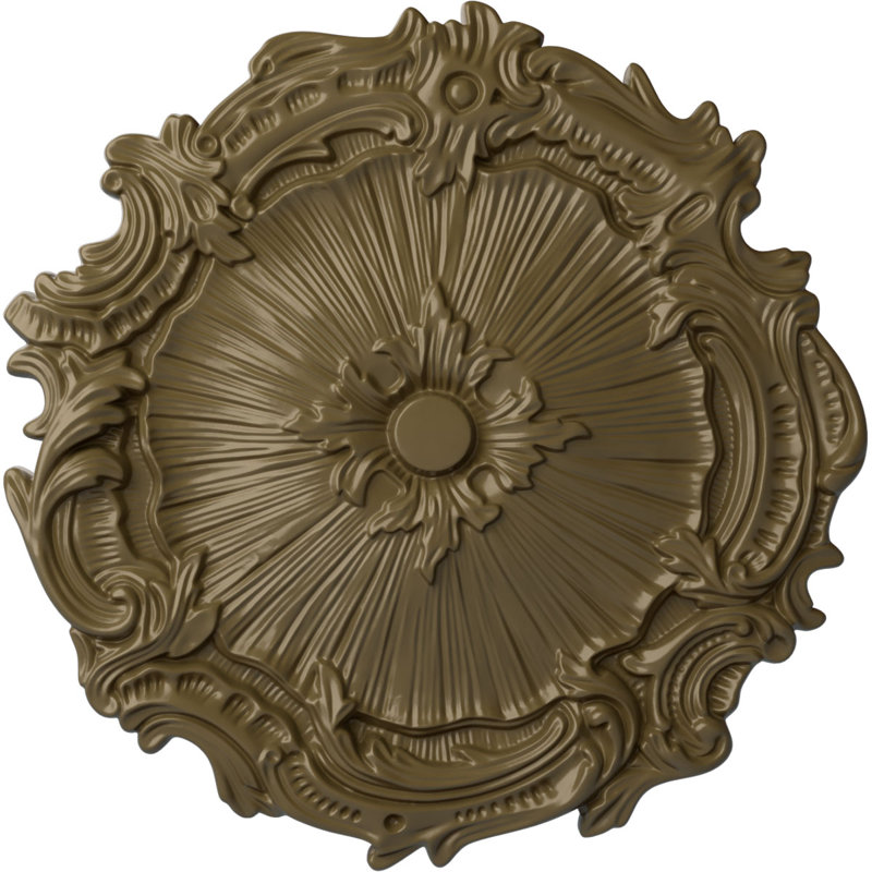Médaillon de plafond Endurathane Melonie, DO 16 po x P 3 5/8 po x P 3/4 po (convient aux auvents jusqu'à 6 3/8 po), fini blanc ultra pur peint à la main