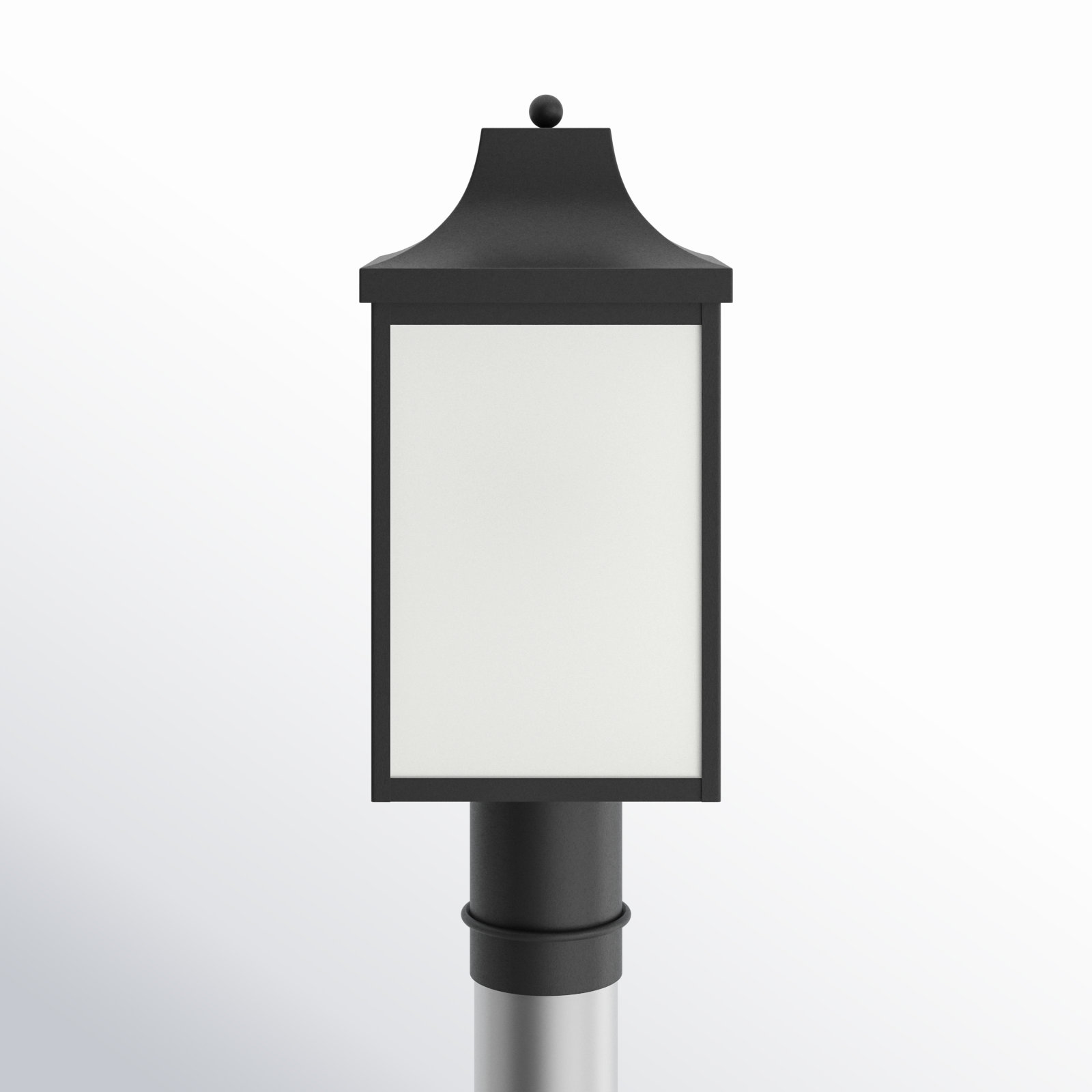 Outdoor Lantern Head, Textured Black