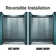 VTI 46" - 48" W X 72" H Double Sliding 1/4" Clear Tempered Glass Shower Door Matte Black Finish