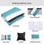 Ensemble de literie pour grand lit en polyester 7 pièces, lit dans un sac 100% microfibre avec édredon / draps / taies d'oreiller, literie douce et infroissable respirante pour la chambre à coucher