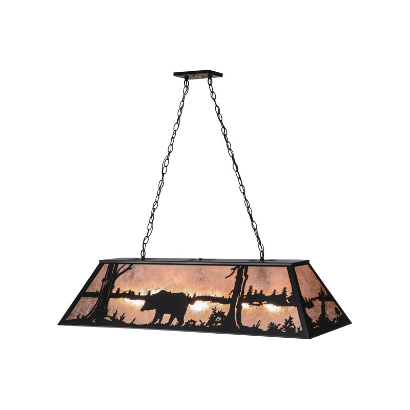 Luminaire suspendu géométrique pour table de billard à 9 lumières Old Forge