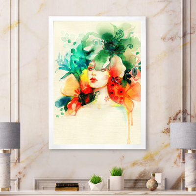 «Elegant Fashion Woman In Vintage Colors», reproduction d'art sur toile glamour