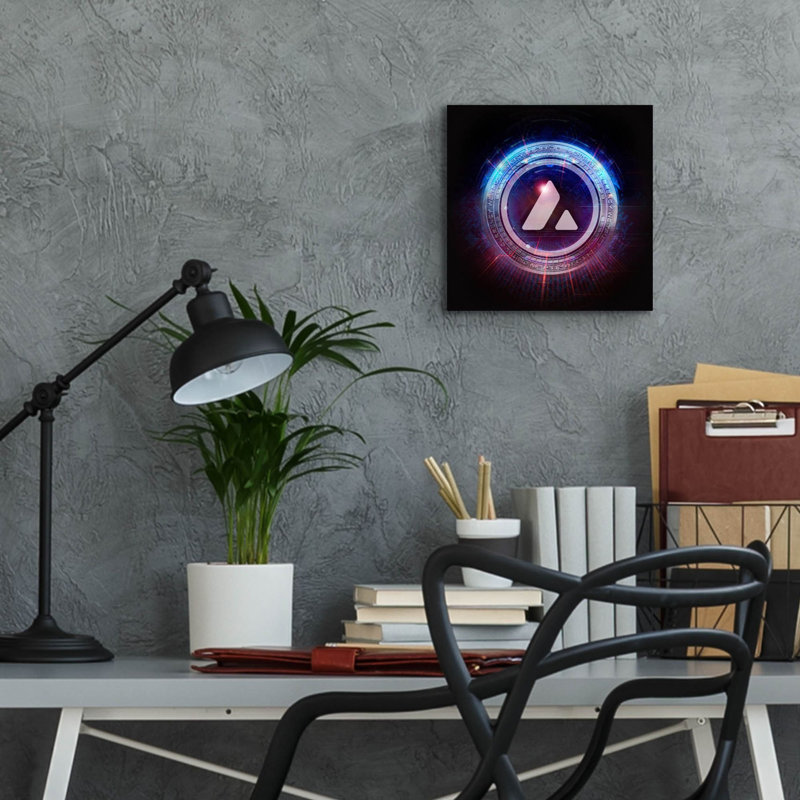 «Wagmi Avalanche Crypto» par Epic Portfolio, art mural en verre acrylique, H 12 po x l 12 po