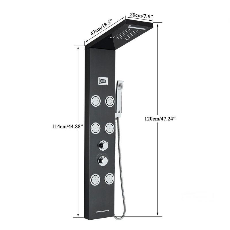 48'' Shower Panel with Fixed Shower Head