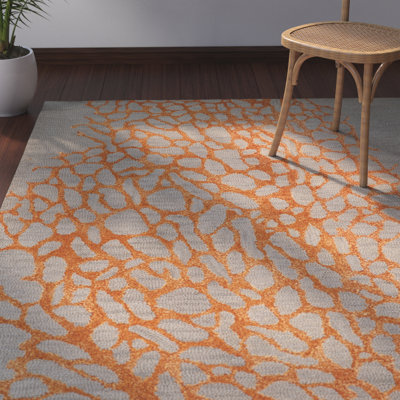 Rigsby Hand Hooked Wool, Viscose Abstract Rug