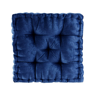 Poly Chenille Tufted Square Floor Pillow Cushion