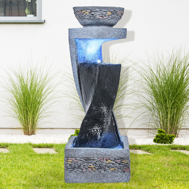 Fontaine à DEL moderne en résine 28,74 "H