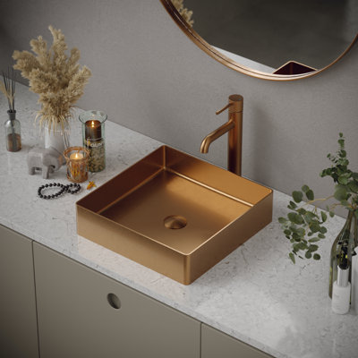 Karran Cinox 15.75'' Stainless Steel Square Bathroom Sink