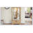 Oak Glass Cabinet with Adjustable Glass Shelves, 2 Doors, 1 Drawer And Light-716967376