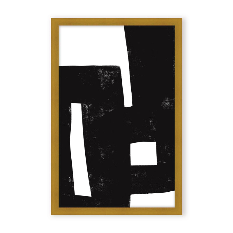 Abstract I Was Never There by  - Picture Frame Painting on Paper, 36" H x 24" W x 1.125" D, Framed Print, Black