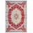 Marisol Burgundy Beige Gray Oriental Machine Printed Cotton Polyester Area Rug-894667664
