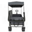Chariot pliant robuste 3-en-1 avec banquette, auvent et rangement, idéal pour les activités extérieures tout-terrain et une utilisation polyvalente