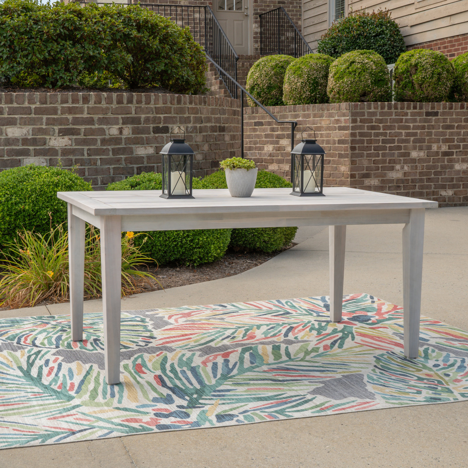Amina 64" Acacia Patio Dining Table