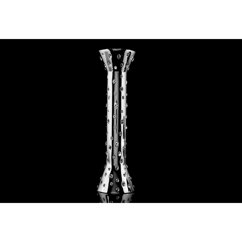 Bougeoir de table en polymère 8 po Stella, Rhodium
