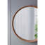 D39.4"x3" Round Wood Mirror, Wall Mounted Mirror Home Decor