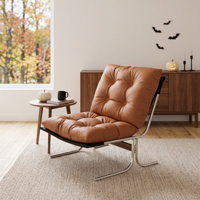 28.4" Mid-Century Accent Chair with Cushion