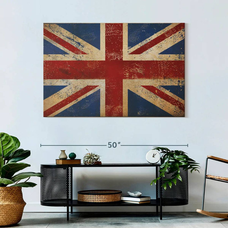 Borges Grunge Union Jack, 32" H x 48" W
