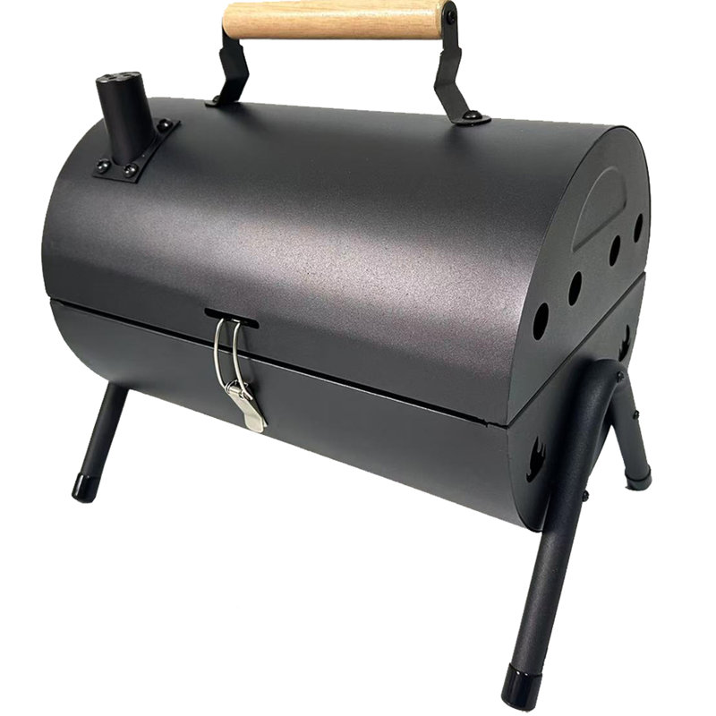 Barbecue de table portatif de table - acier très épais, robuste, couvercle coupe-vent, support de barbecue en acier inoxydable pour l'extérieur, conception, facile à nettoyer