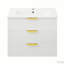 Armoire flottante murale de 24 pouces avec tiroir double, meuble-lavabo moderne avec lavabo en céramique et trou de robinet simple, conception peu encombrante-1640044174