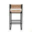 Ensemble de 2 tabourets de bar avec tabourets tissés à la main en corde de papier pour Kichen Island, bar et comptoir-850153590