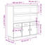 Highboard 100 x 40 x 108.5 cm Solid Wood Pine-368600638