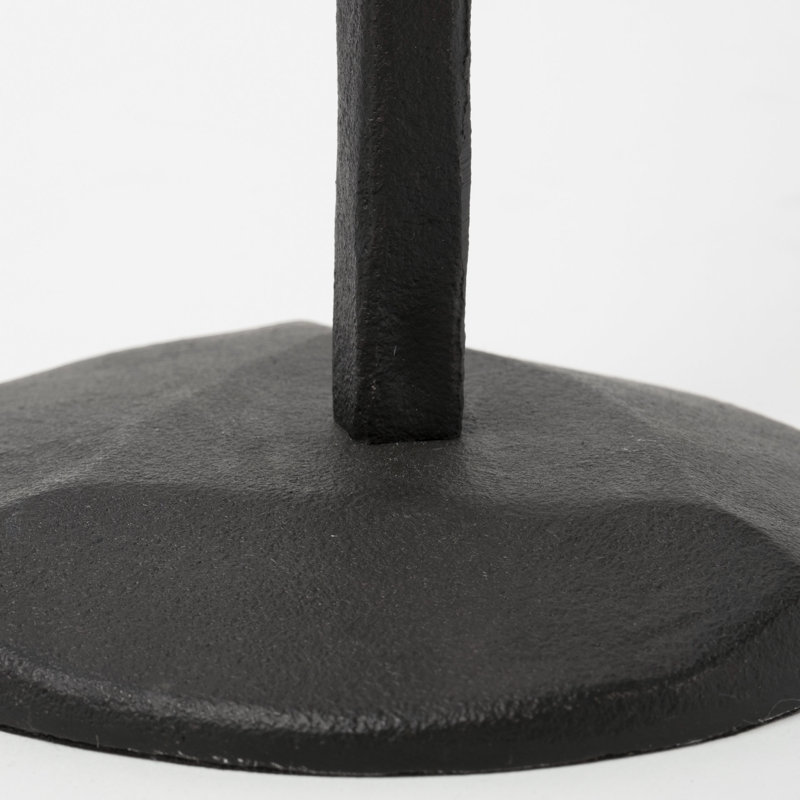 Bougeoir de table en métal Diaz, Noir, H 14 po x l 5 po x P 5 po
