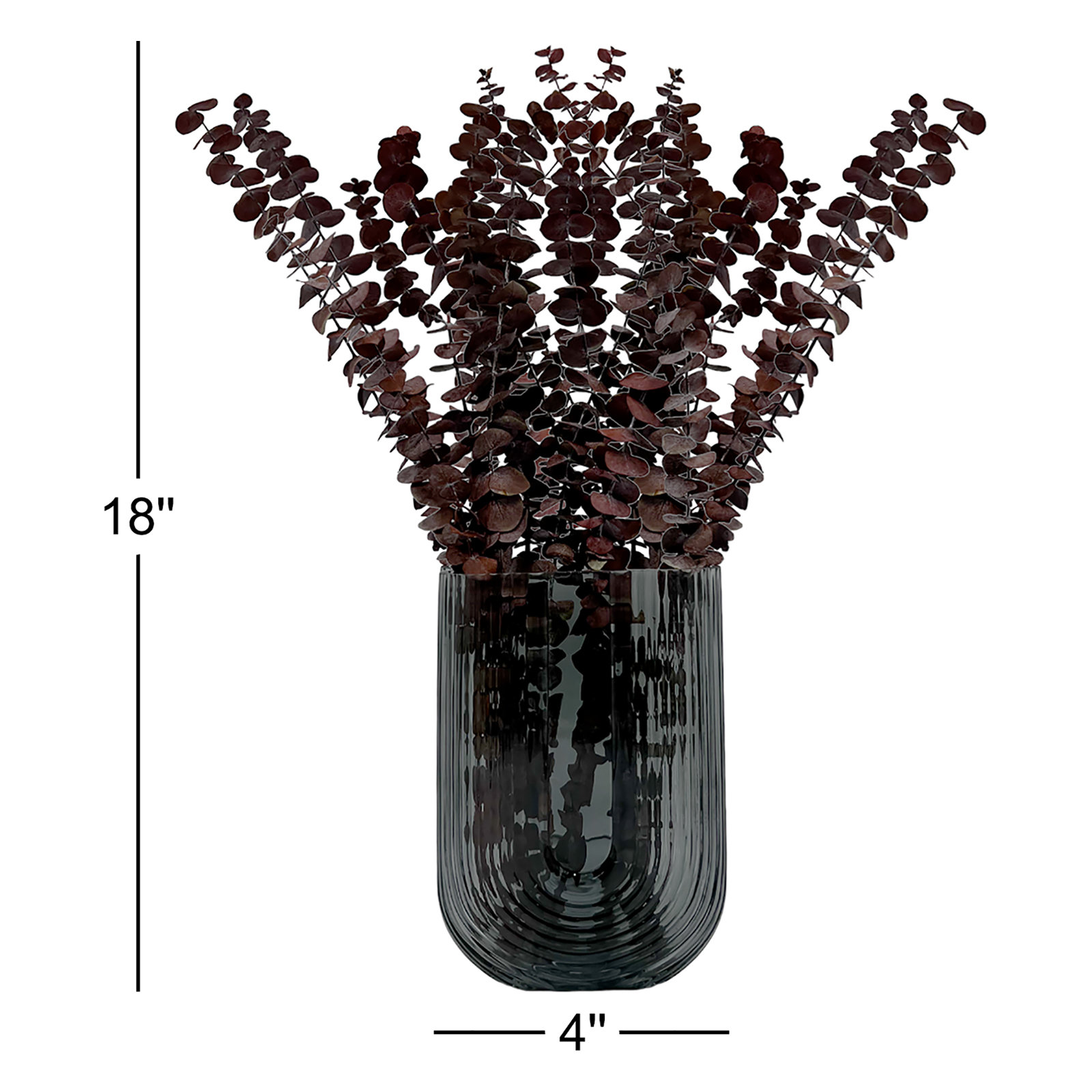Dried Preserved Baby Eucalyptus Stems, Red