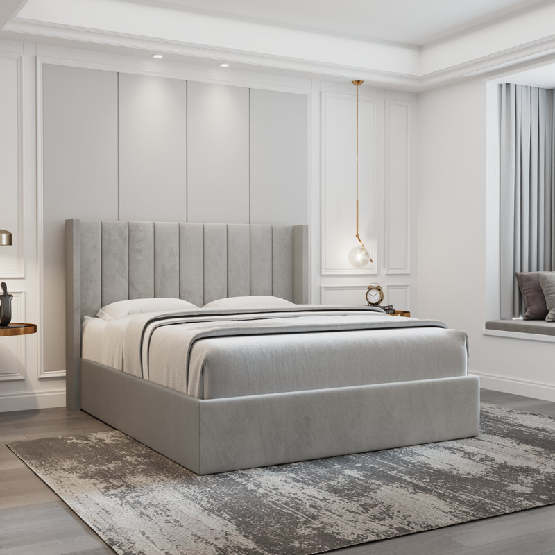 Raimi Upholstered Storage Bed with Hydraulic Lift