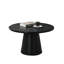 Table basse ronde moderne avec base en forme de cône en noir