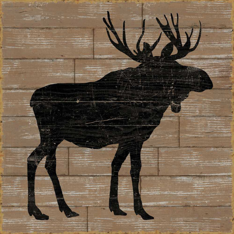 Lake Lodge I Brown sans mots, H 12 po x l 12 po
