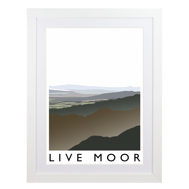 Live Moor 2 by Richard O'Neil - Print, White Wood Frame, 43.5 cm H x 33.5 cm W x 2.2 cm D