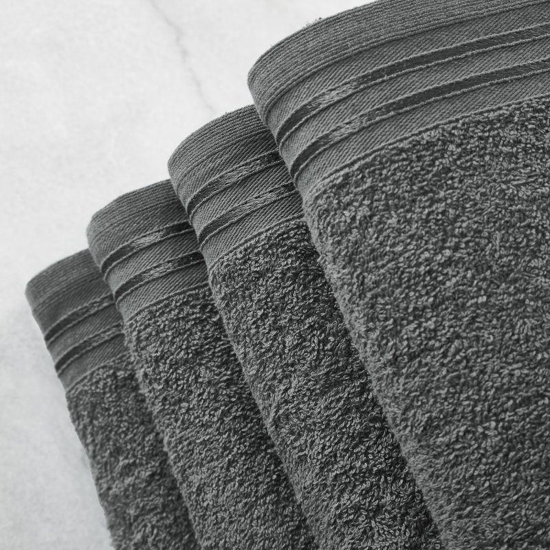 4pk Wilsford Bath Sheet 75x135, Charcoal