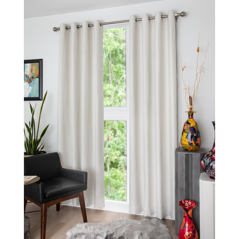 Synder Room Darkening Curtains / Drapes Pair, Off-White