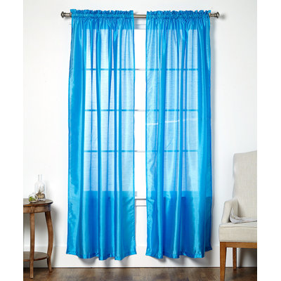 Ensemble de rideaux transparents unis avec passe-tringle