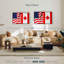 Borges, drapeau américain et canadien-107509666