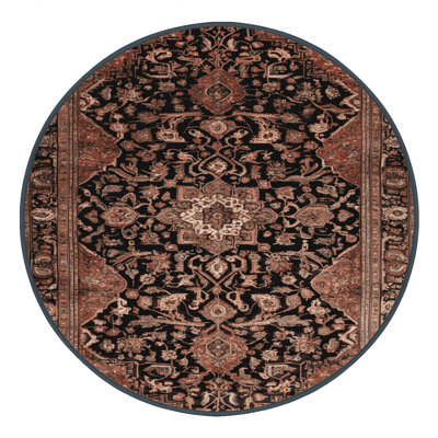 Machine Washable Persian Brown Area Rug